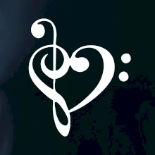 Husľový kľúč srdce