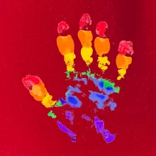 LGBT hand print