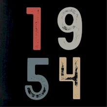 Vintage číslica 1954 Vintage číslica 1954