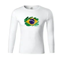 Brazília vlajka vodovej farby Brazília vlajka vodovej farby