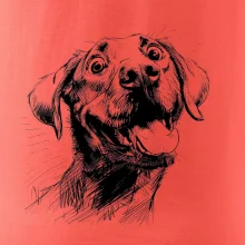 Čiernobiela karikatúra Labrador svetlý