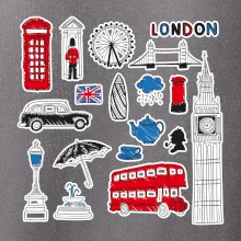 Velká Británie - kreslené ikonky