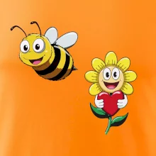 Parové tričko - Včela a kvetina