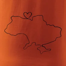 Mapa Ukrajiny - srdce