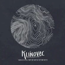Klínovec - vrstevnice v kruhu