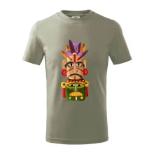 Mayová maska s perím