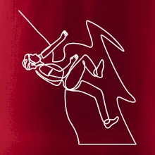 Lezec na skale jedným ťahom