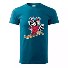 Mýval na lyžiach - kreslený