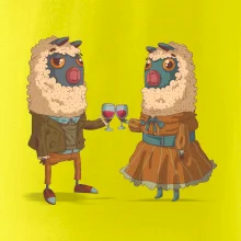 Alpaky s vínom pár