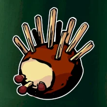 Gaštanový ježko - prsník