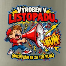 Vyroben v listopadu hlučný kluk s červeným megafonem