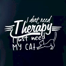 I dont need therapy - i need my cat I dont need therapy - i need my cat