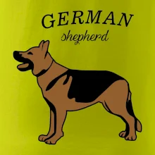 Nemecký ovčiak - hnedý s nápisom