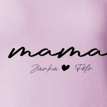 Mama - tričko menami deti písacie