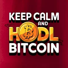 3D nápis Keep Calm and HODL Bitcoin