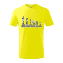 Šachové figúrky v rade - kreslené