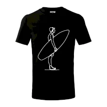 Surfer stojaci jedným ťahom