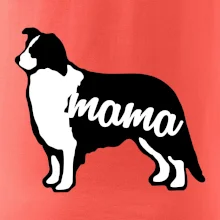 Border kolie mama obrys