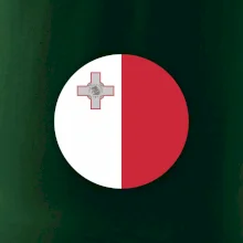 Vlajka Malta okrúhla veľká