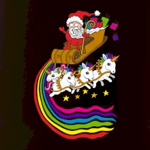 Santa a jednorožce (Pecka design)