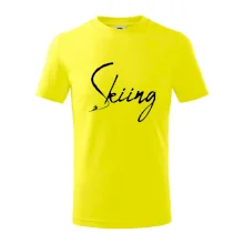 Skiing nápis lyžiar