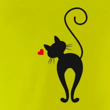 Zamilovaná mačka zozadu