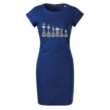 Šachové figúrky v rade - kreslené