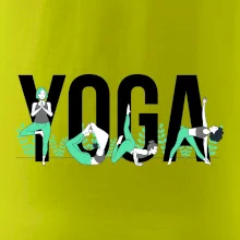 Yoga nápis farebný Yoga nápis farebný