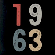 Vintage číslica 1963 Vintage číslica 1963
