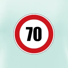 Dopravná značka - obmedzenie rýchlosti 70