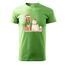 Veselé vianoce - pes, škrečok a mačka