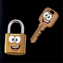 Parové tričká - Zámok a kľúč