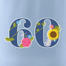 Kvetinové číslo kreslené - 60