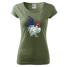 Kohút kreslený biely