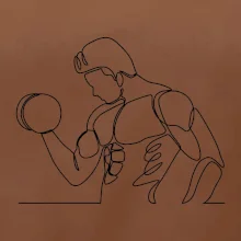 Fitness muž jedným ťahom Fitness muž jedným ťahom