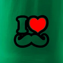 i love mustache - obrys i love mustache - obrys