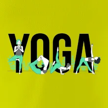 Yoga nápis farebný