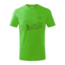 Kreslený lyžiar na horách