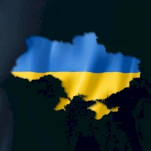 Ukrajina vlajka mapa