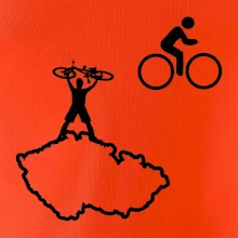 Mapa ČR + kolo na prsu