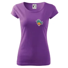 Vtáčik kreslený na prsníku