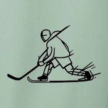 Kreslený hokejista tučnou fixkou