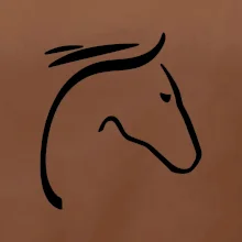 Kôň - hlava silueta