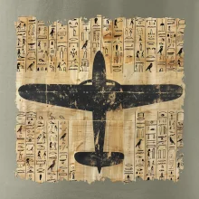 Egyptské hieroglyfy lietadlo