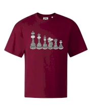 Šachové figúrky v rade - kreslené