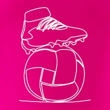 Futbalová lopta kopačka jedným ťahom