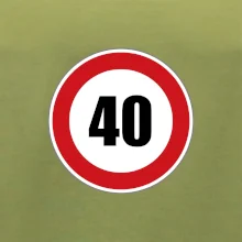 Dopravná značka - obmedzenie rýchlosti 40