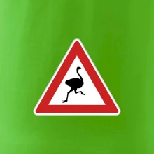 Dopravná značka - Pozor pštros Dopravná značka - Pozor pštros