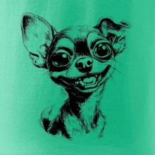 Čiernobiela karikatúra čivava