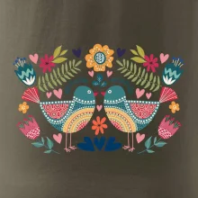 Folklór - dva farebné vtáčiky